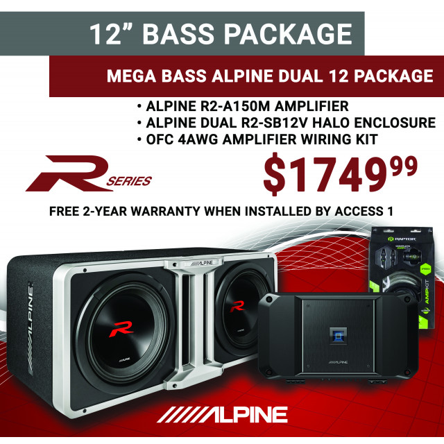 Alpine Dual 12 S Series Bass Package